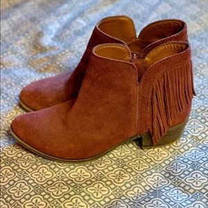 Lucky Brand Fringe Booties